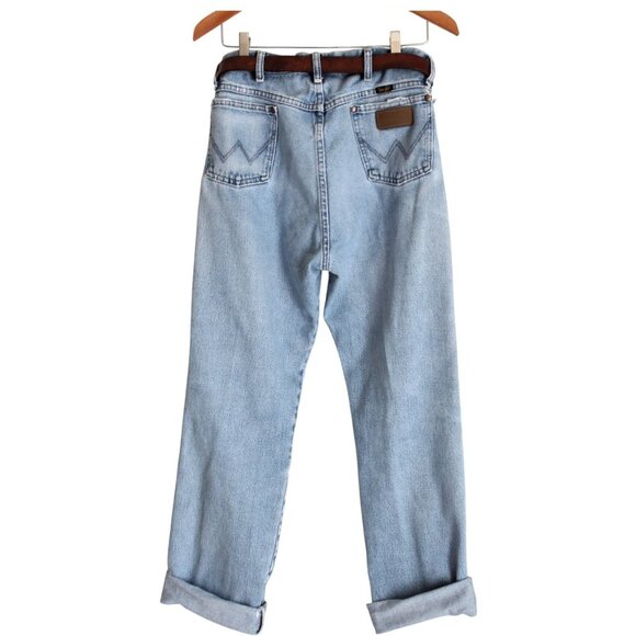 Wrangler Boyfriend Jeans 36x34 Organic Distressed Ripped Worn Blue Denim Destroy - Picture 4 of 10